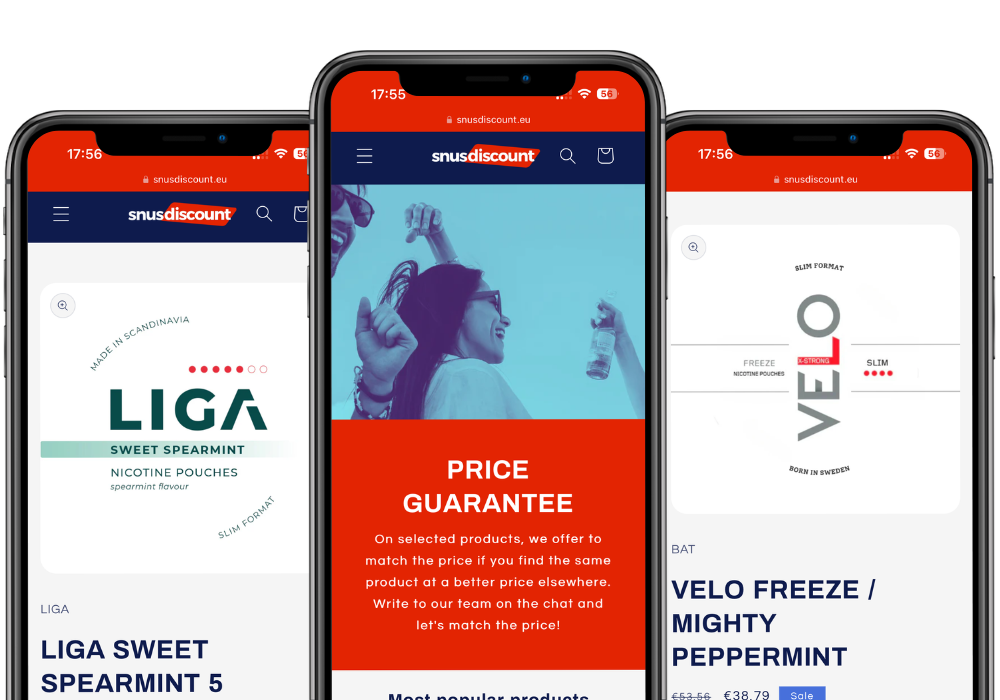 SnusDiscount: Afhentning og levering til Danmark